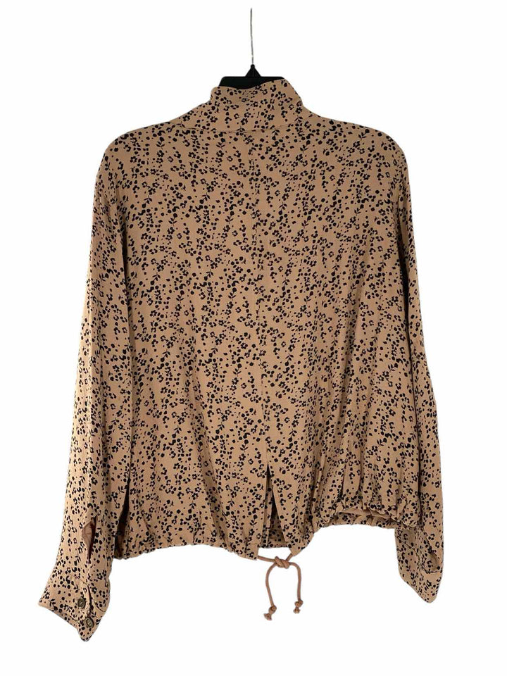 SALTWATER LUXE Size M Brown Black Print Long Sleeve Shirts