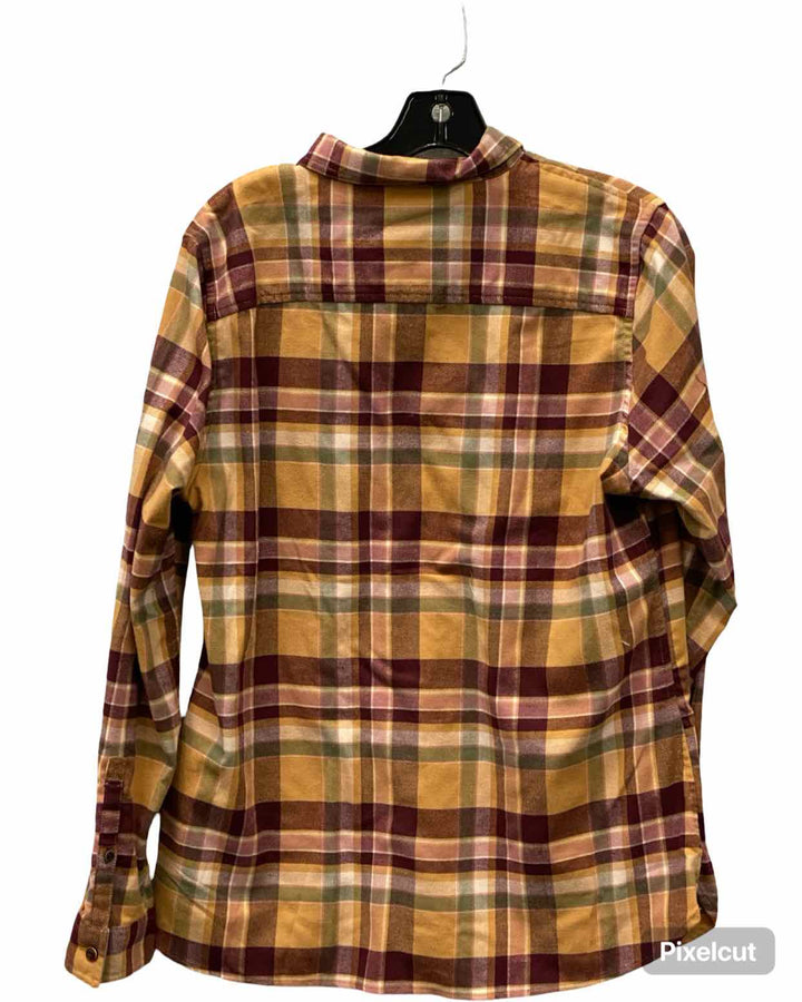 LL Bean Size M Yellow Plaid NWT Long Sleeve Shirts