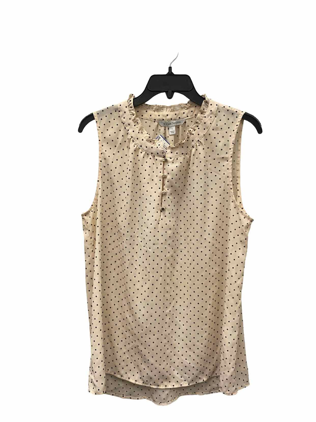41 Hawthorn Size L Beige Black Dots Tank Top
