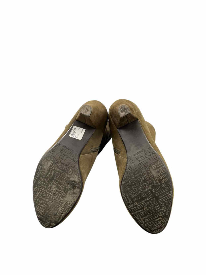 Theme Shoe Size 11W Green Suede Wide Calf Boots(knee)