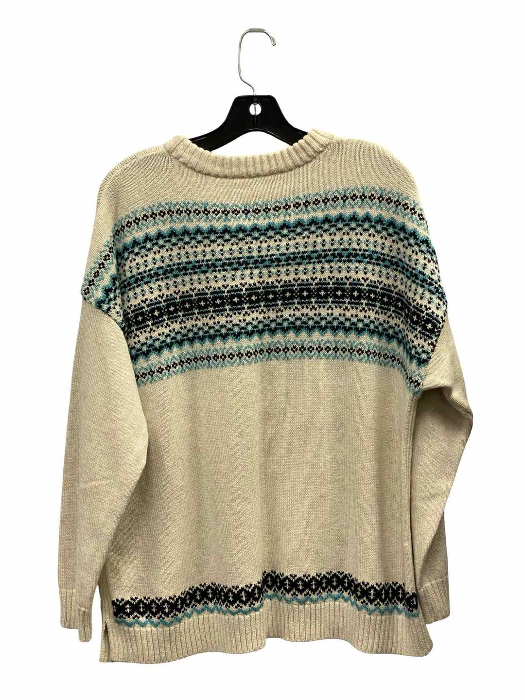 J Jill Size M Beige Blue Sweater