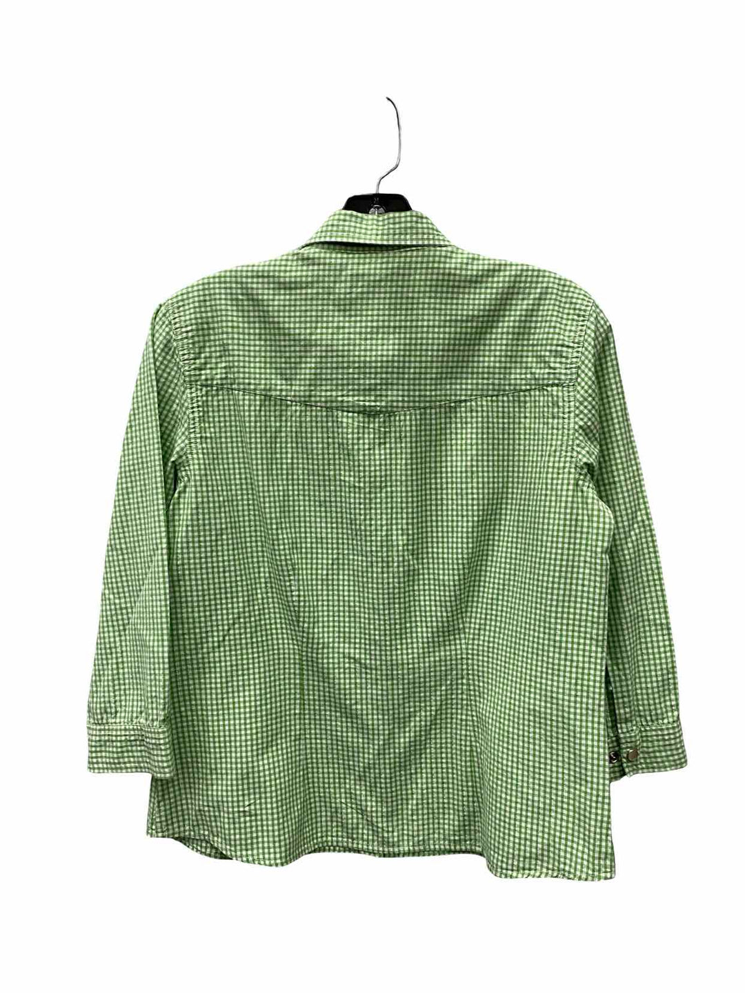 Aeropostale Size M Green White Gigham 99% cotton Long Sleeve Shirts