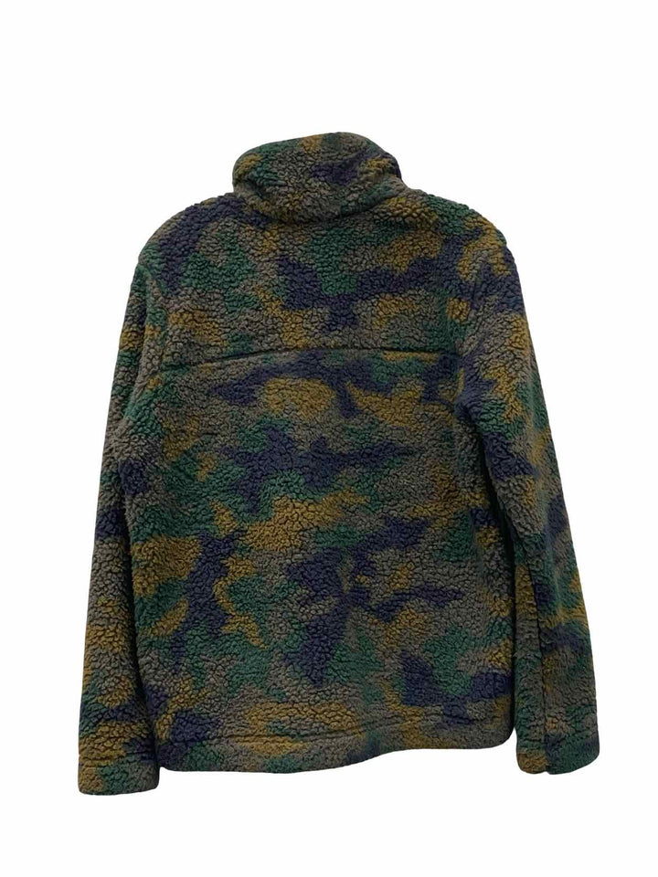 Columbia Size M Green Print Fleece Jacket (Outdoor)