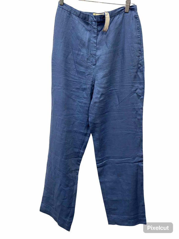 Eddie Bauer Size 10 Blue Linen Pants
