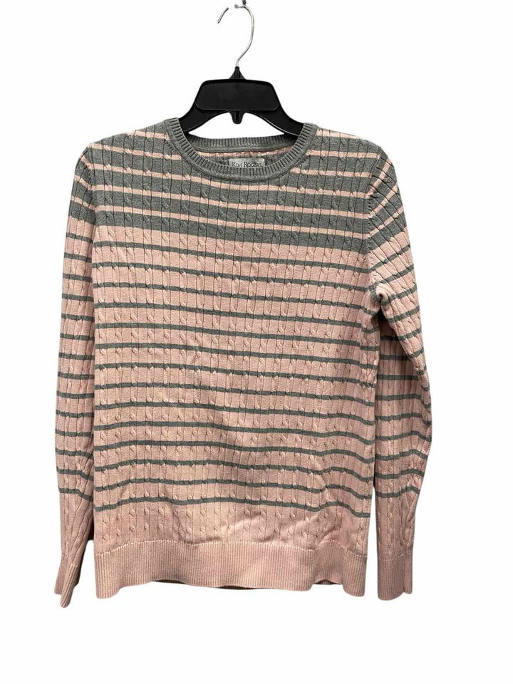 Kim Rogers Size M Grey Pink Sweater