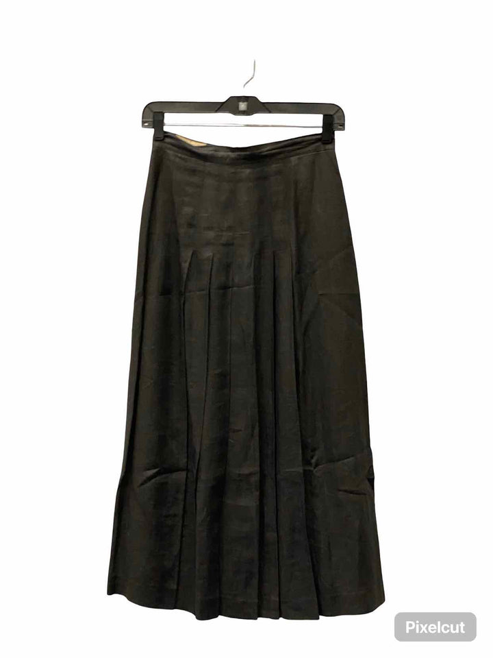 J Crew Size 6 Black 100% Linen Skirt