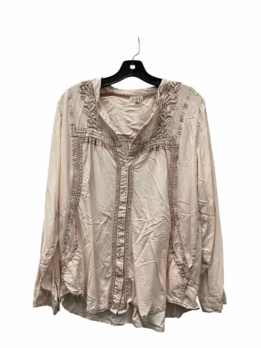 Pol Size M Pink Long Sleeve Shirts
