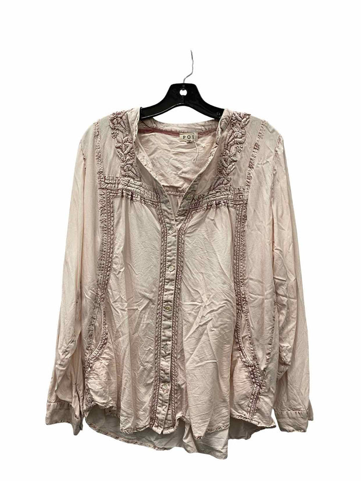 Pol Size M Pink Long Sleeve Shirts