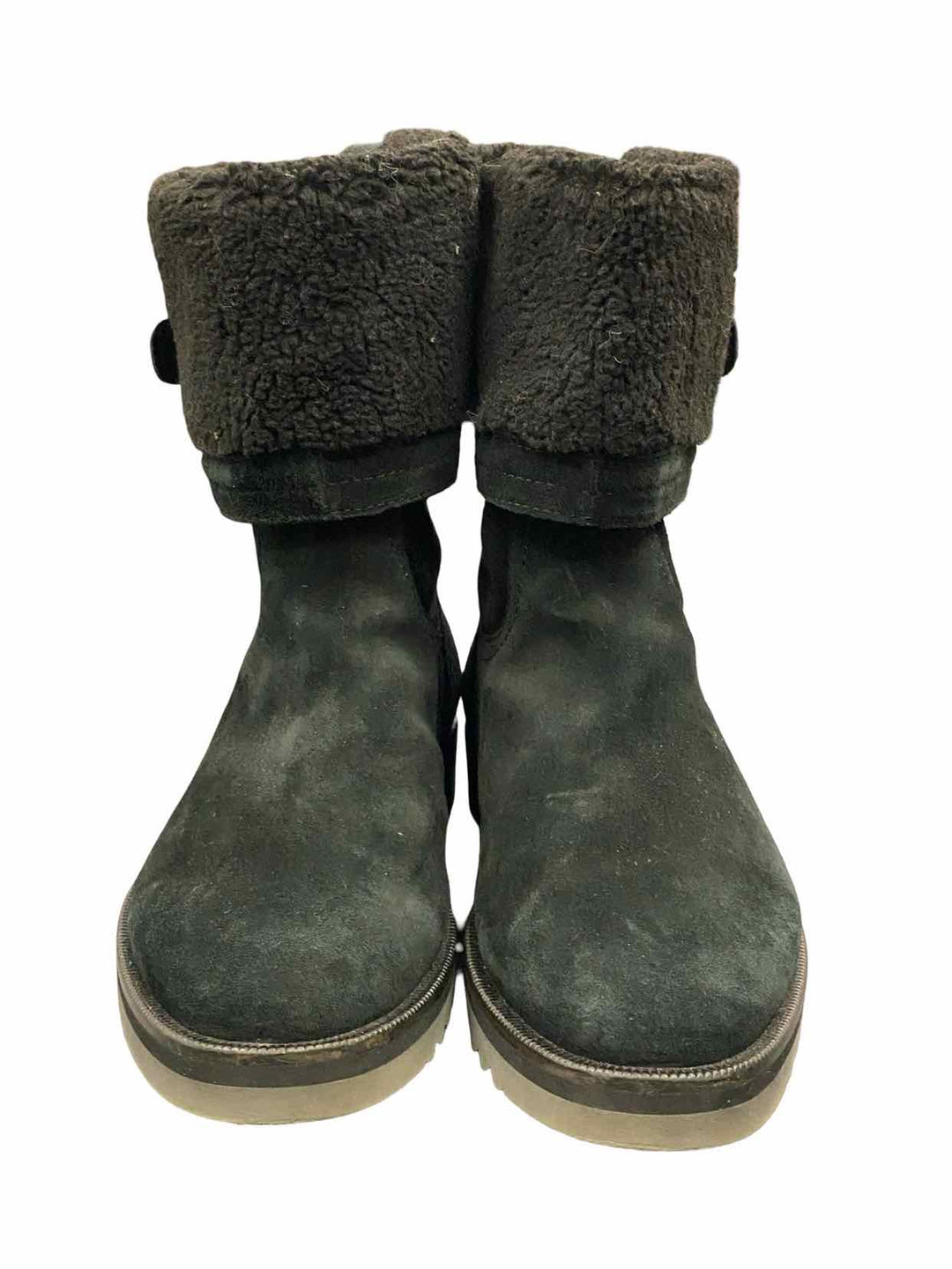 Aquatalia Shoe Size 7 Black Suede Paloma Cuff Boots(Ankle)