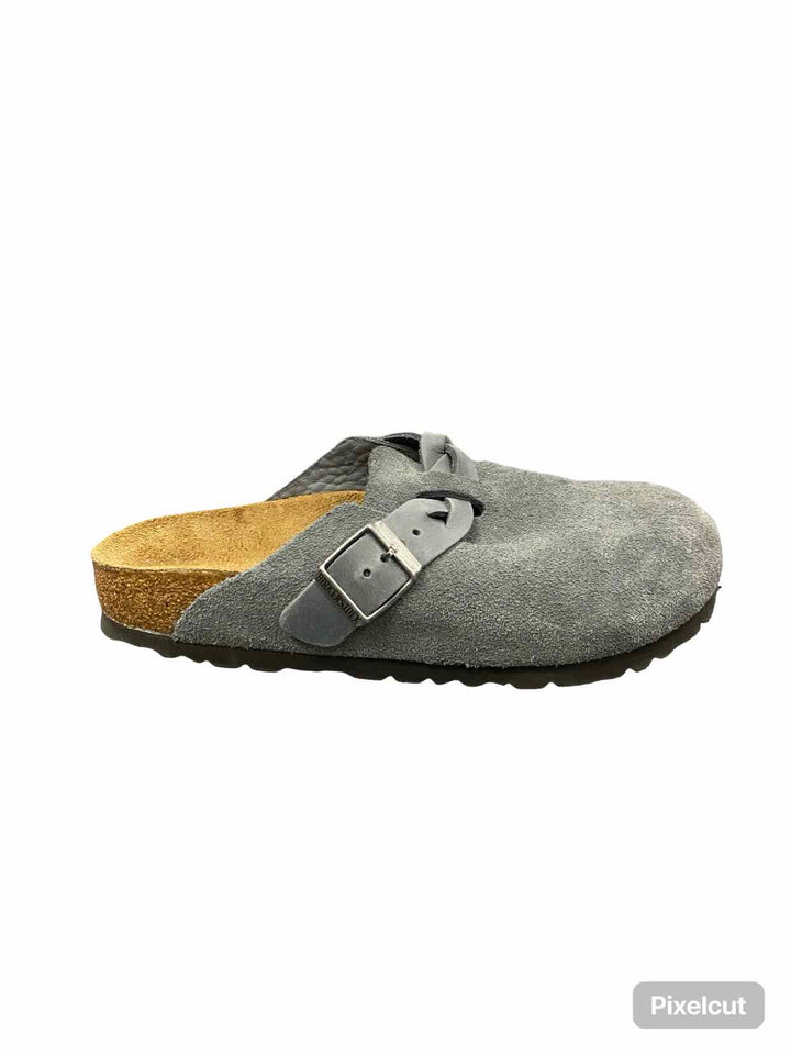 Birkenstock Shoe Size 37 Blue Grey Suede Boston Braided Sandals