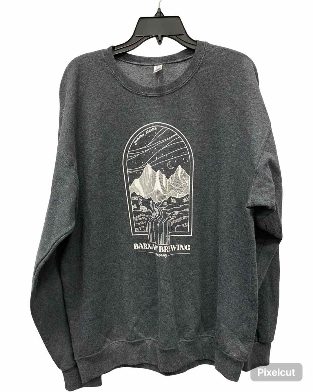 Barnaby Brewing Co. Size L Grey Print Sweater