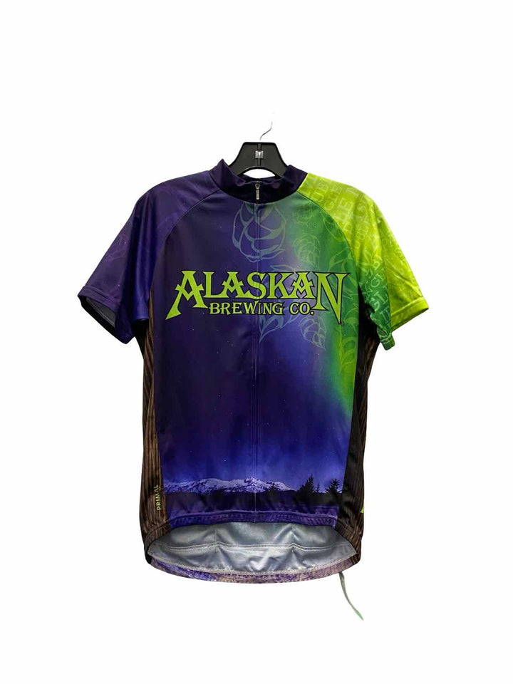 Alaskan Brewing Co. Size M Purple Green Athletic Short Sleeve