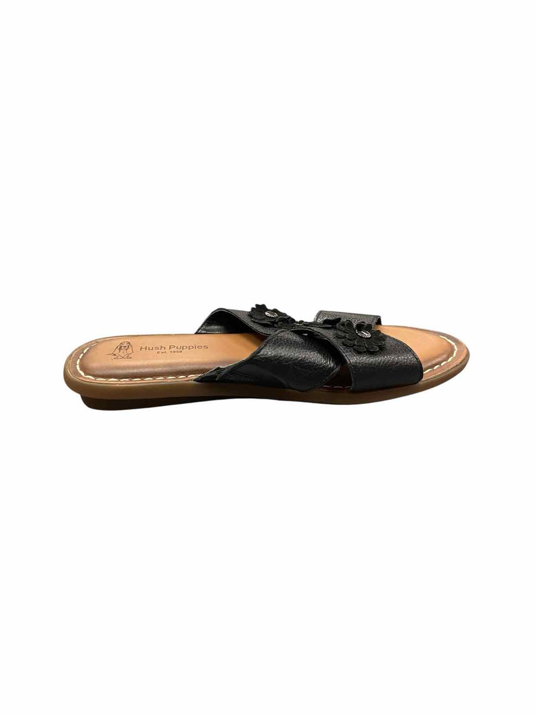 Hush Puppies Shoe Size 10 Black Leather Sandals