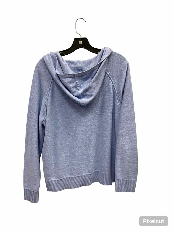 Soft Surroundings Size L Blue 55% Cotton Sweater