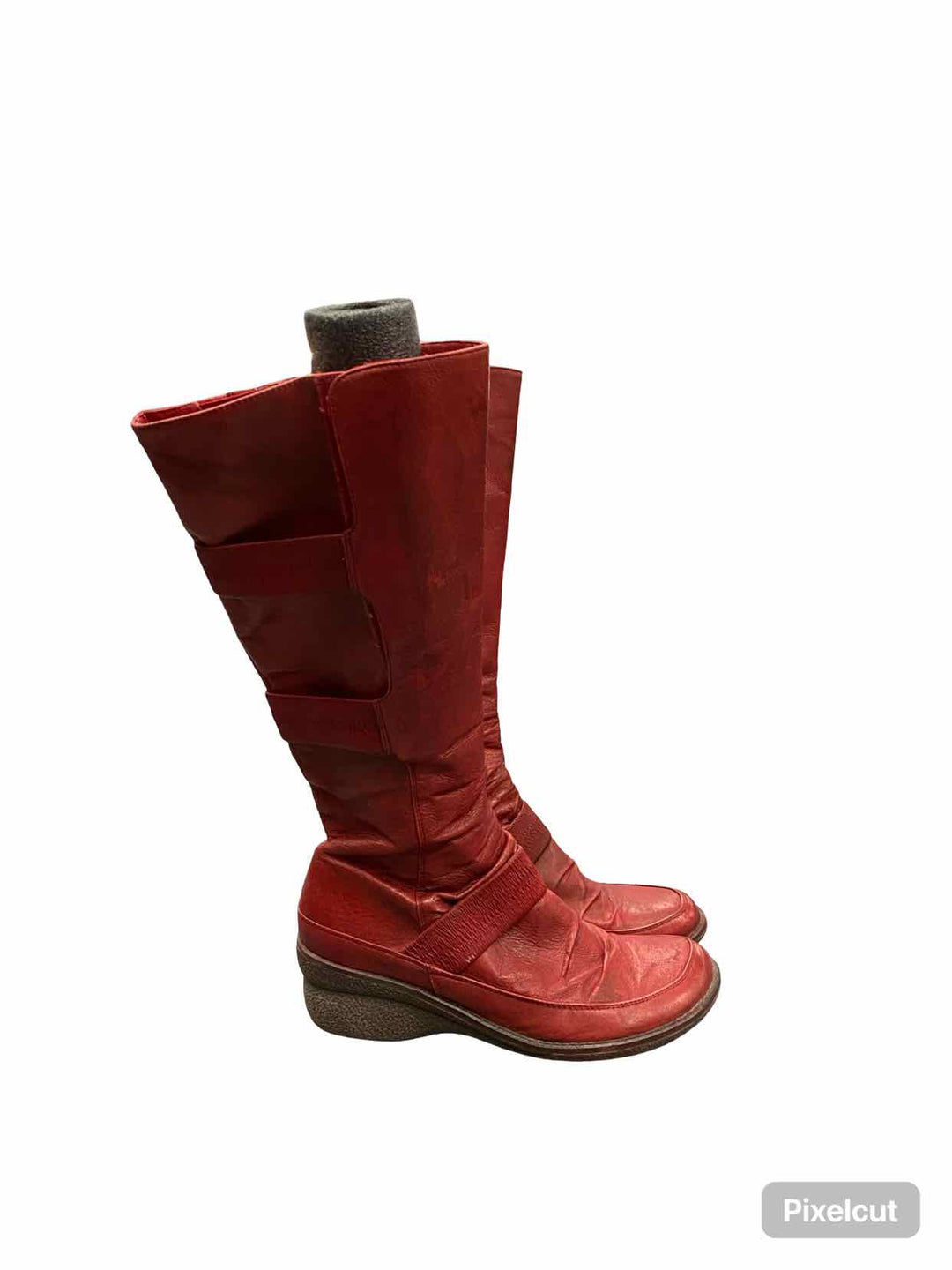 Miz Mooz Shoe Size 38 Red Leather Oakley Boots(knee)