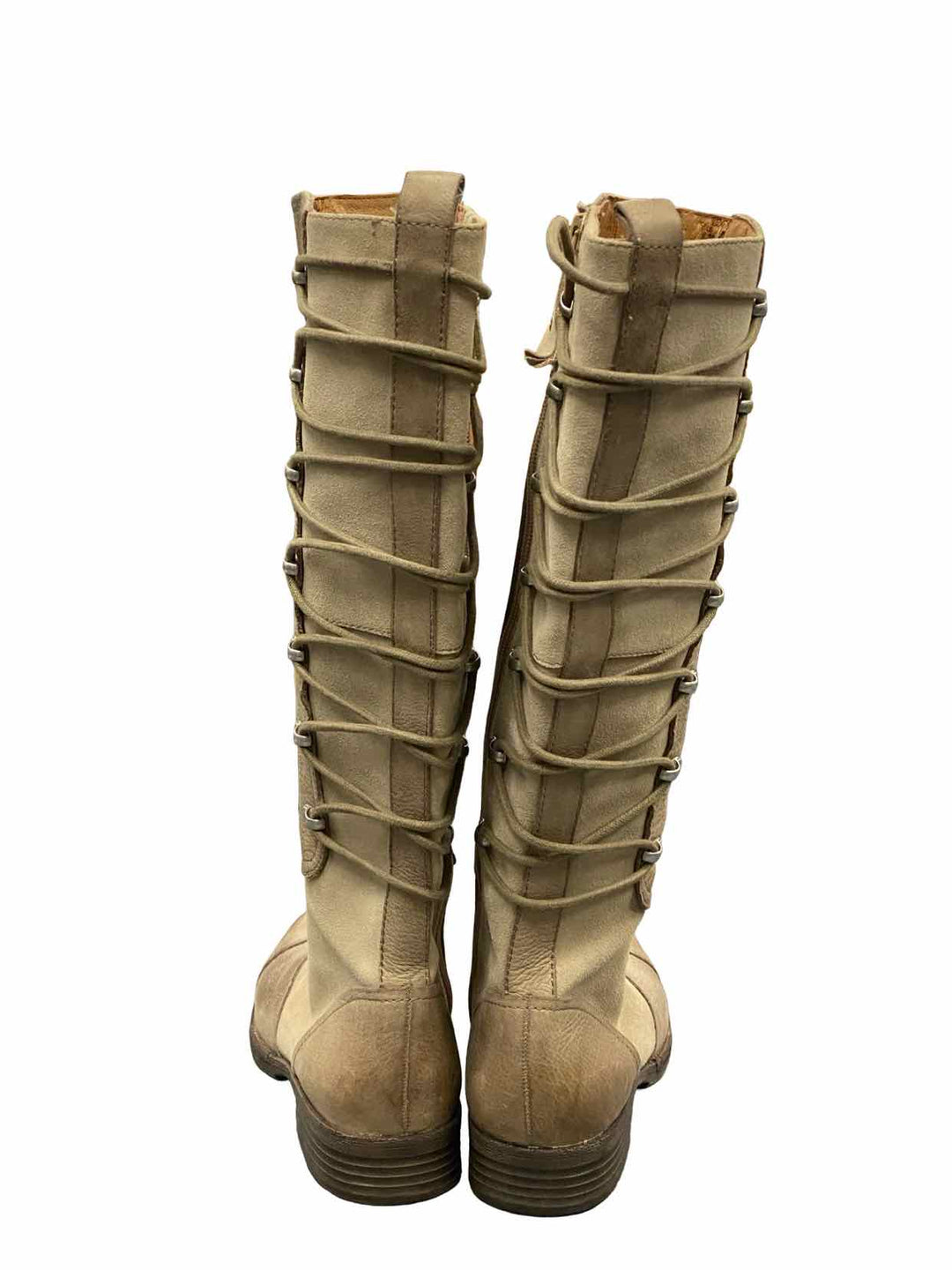 Naya Shoe Size 6.5 Beige Leather Apollonia Boots(knee)