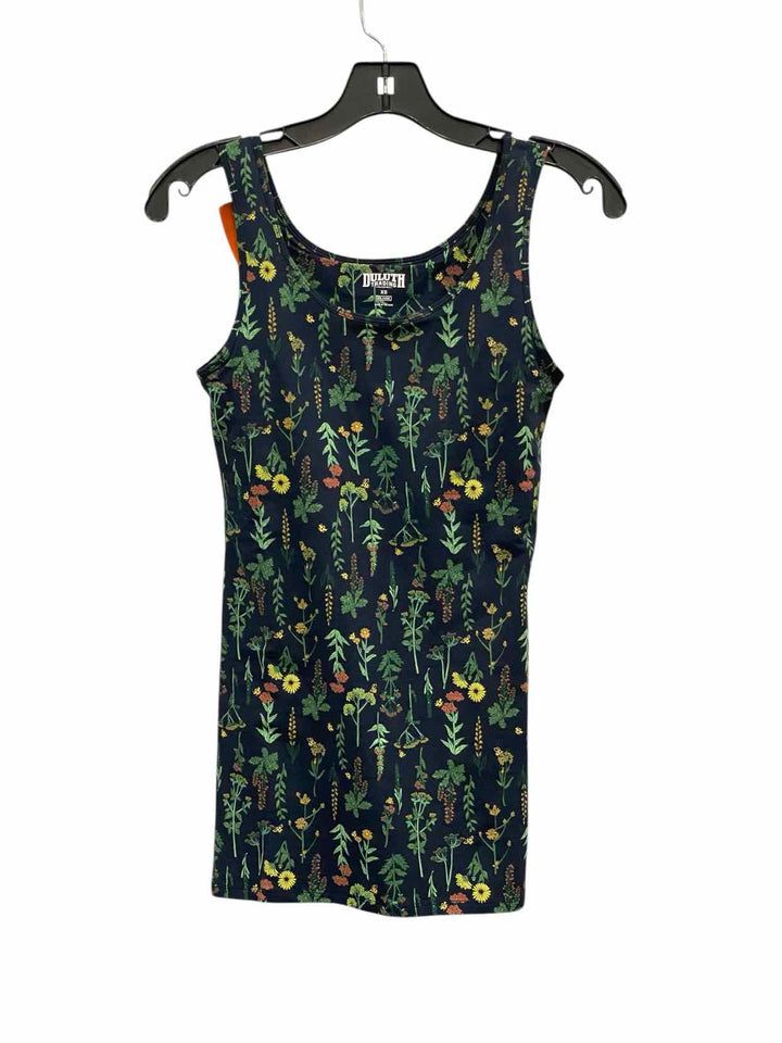 Duluth Trading Size XS Green Multi Floral Tank Top