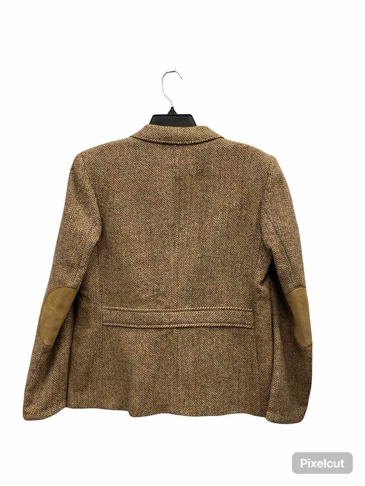 Harris Tweed Size 12 Brown 100% Wool Jacket