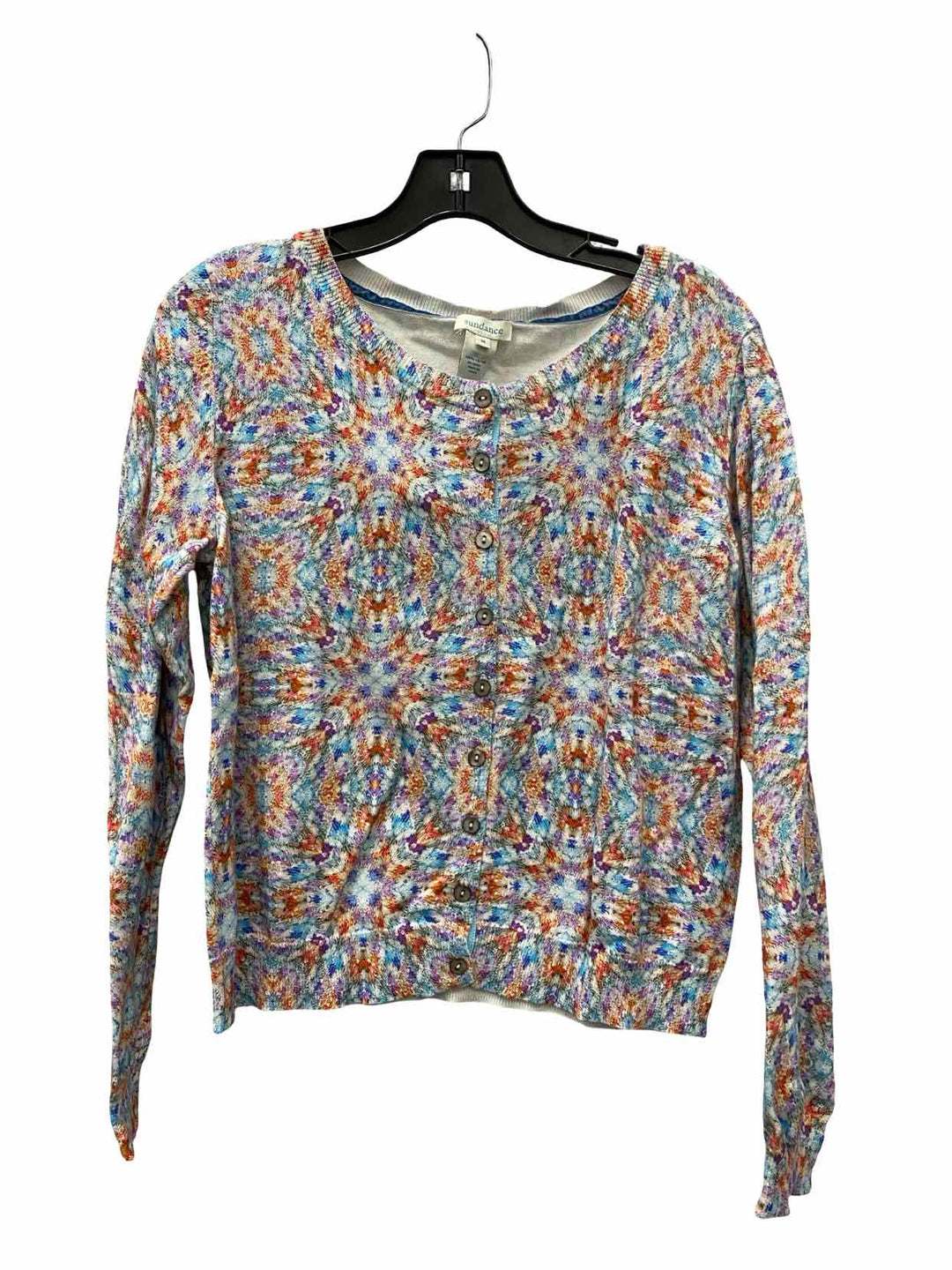 Sundance Size M Blue Orange Print 100% cotton Long Sleeve Shirts