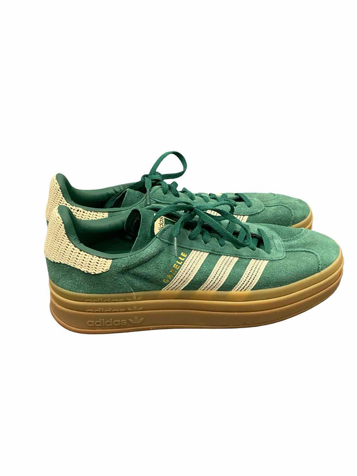 Adidas Shoe Size 11 Green Leather Gazelle Bold Sneakers