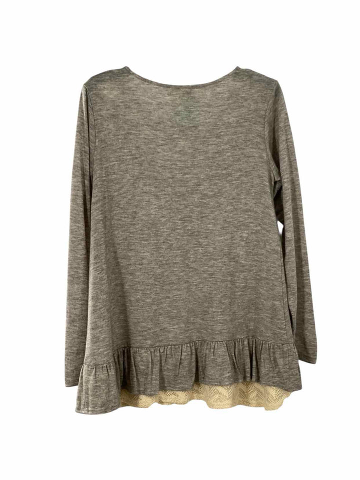 A'reve Size S Gray Long Sleeve Shirts