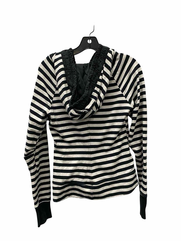 Lululemon Size 6 Black White Striped Athletic Jacket