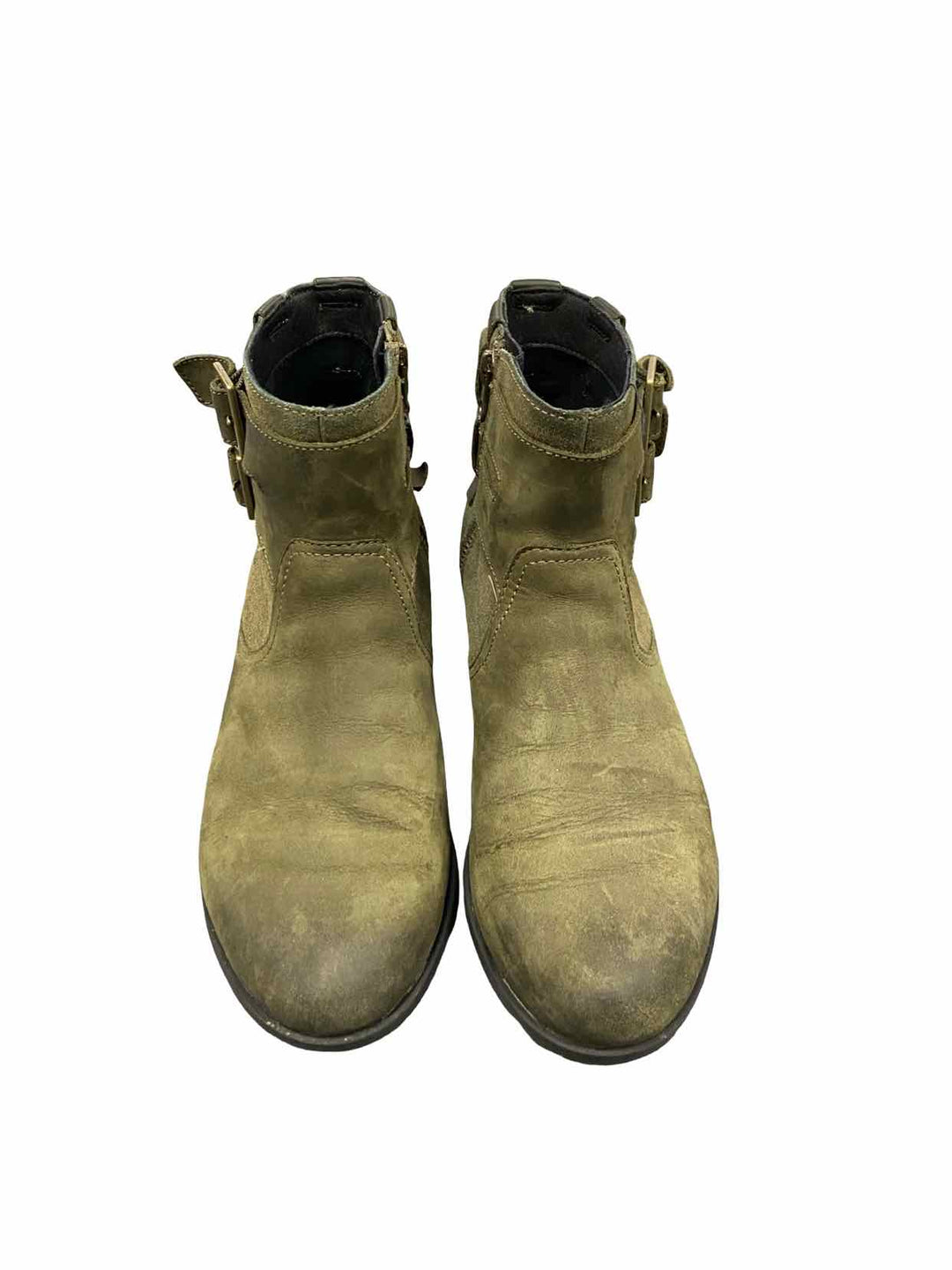 Sorel Shoe Size 8.5 Green Leather Lolla Bootie Boots(Ankle)