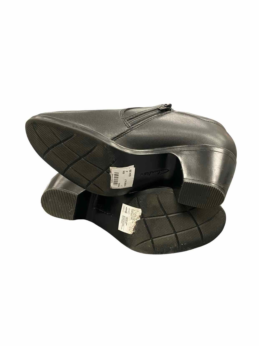 Clarks Shoe Size 7 Black Leather Emily 2 Reyna Heels