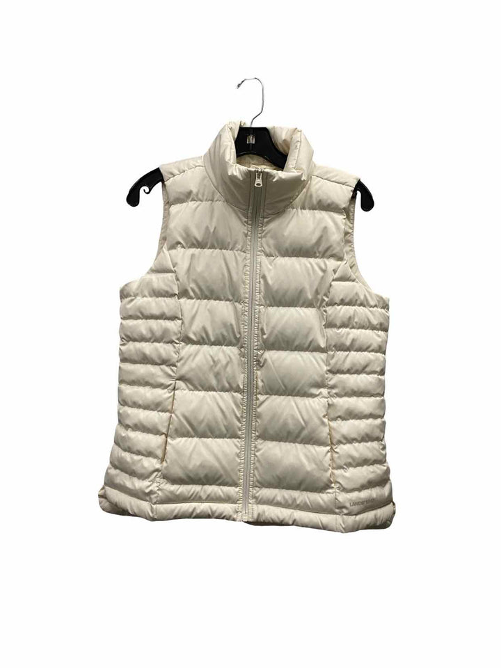 Lands End Size S Ivory Down Filled Vest (Outdoor)