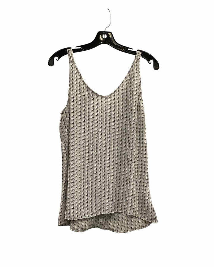 White House Black Market Size M Black White Print Tank Top
