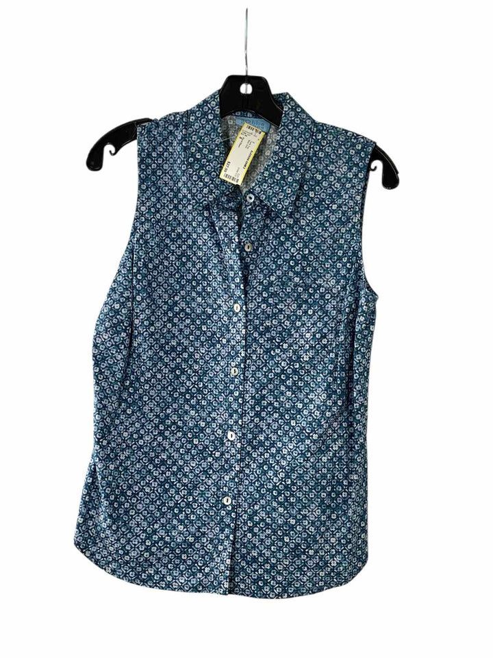 Sigrid Olsen Size 8 Blue Print Tank Top