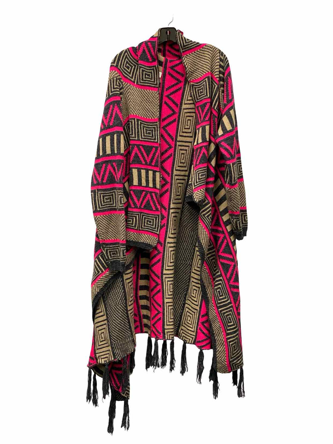 Perfectly Priscilla Size XL Brown Pink Geometric Sweater