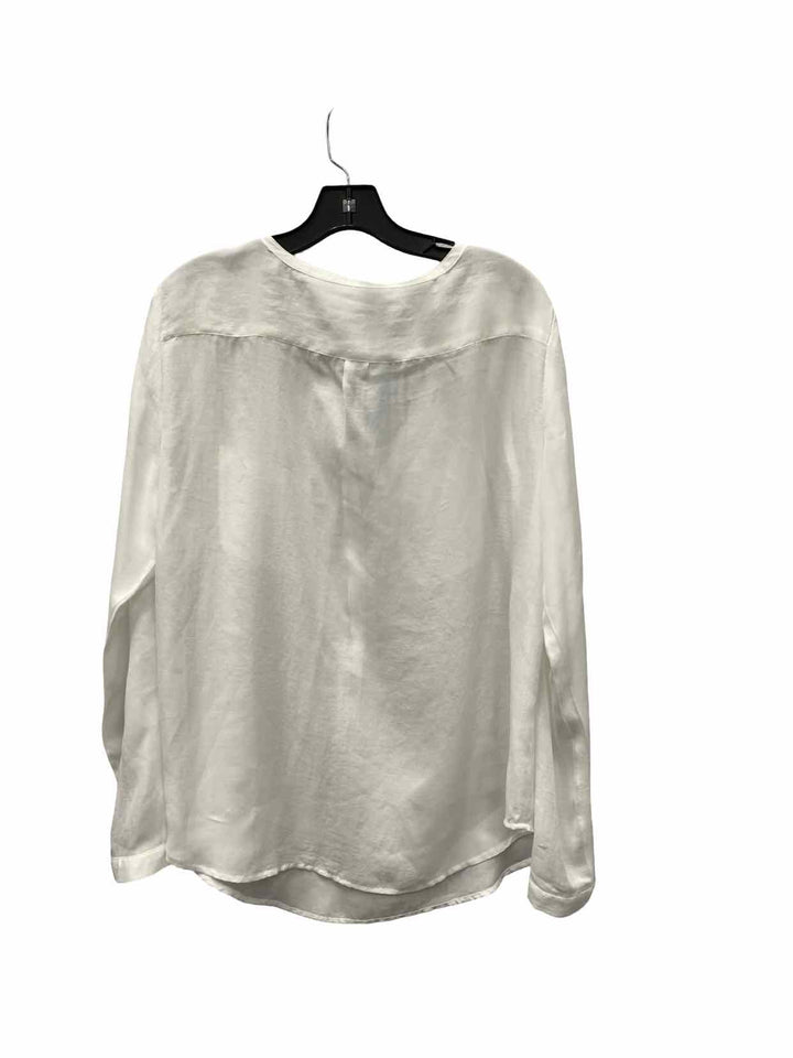 Loft Size L White Long Sleeve Shirts