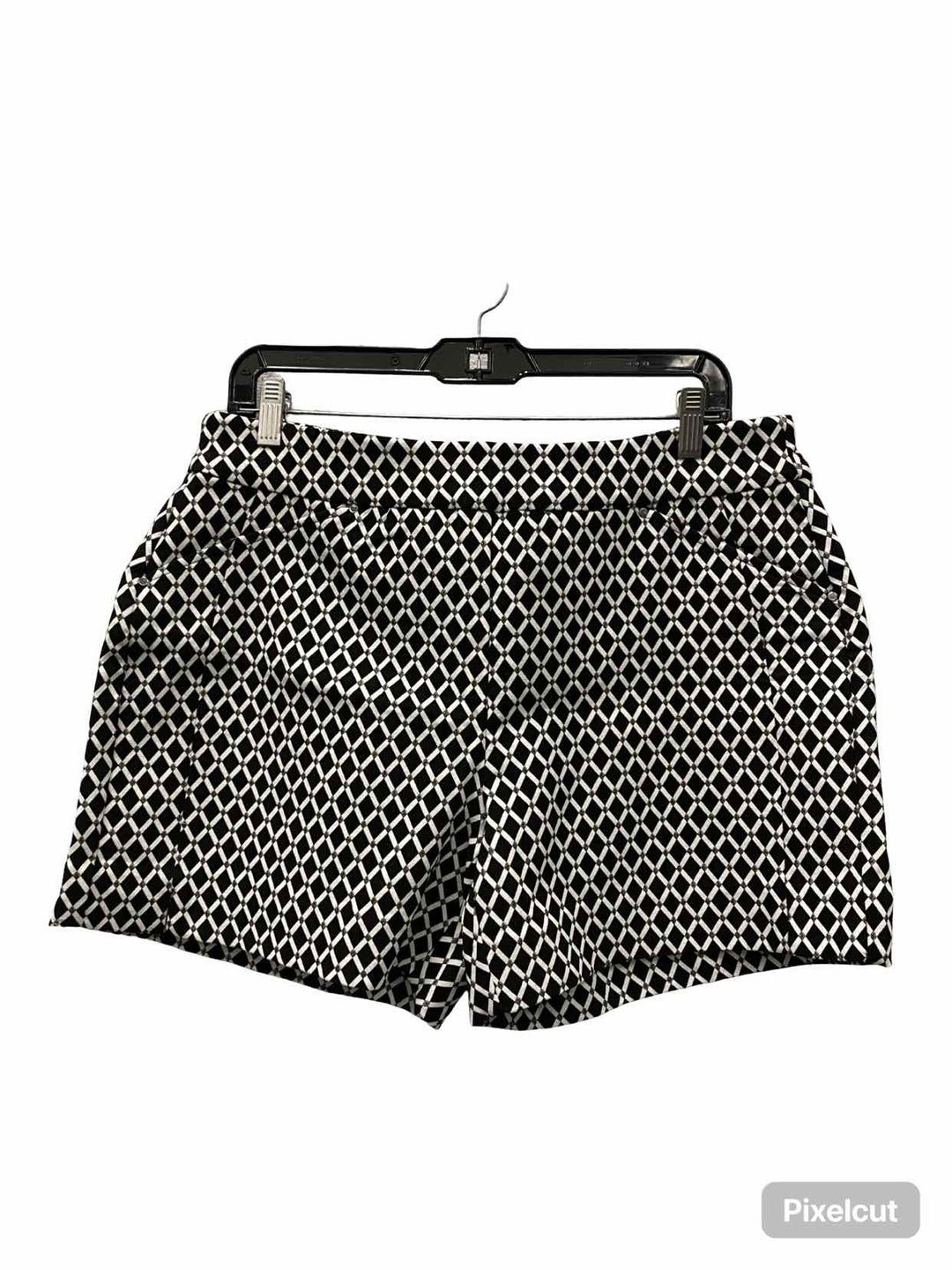 INC Size 12 Black White Print Shorts
