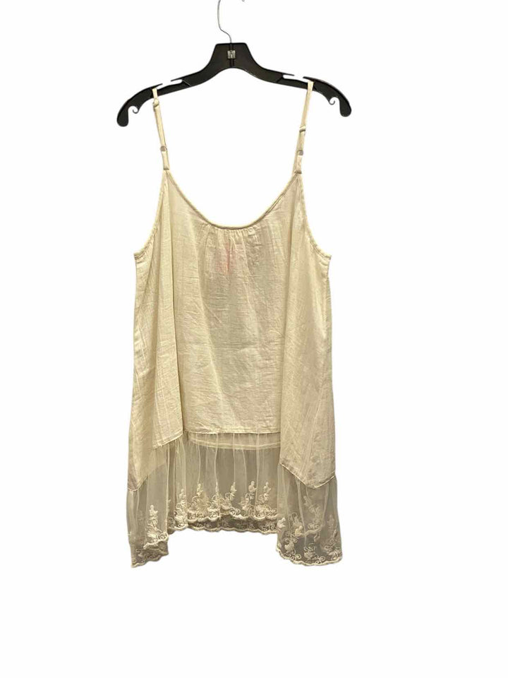 Paper Lace Size M White Tank Top