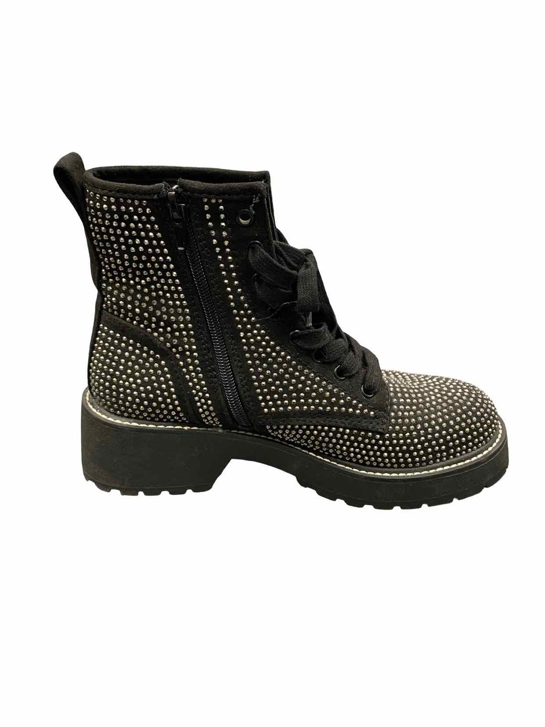 Madden Girl Shoe Size 7 Black studded Kurrt Combat Boots(Ankle)