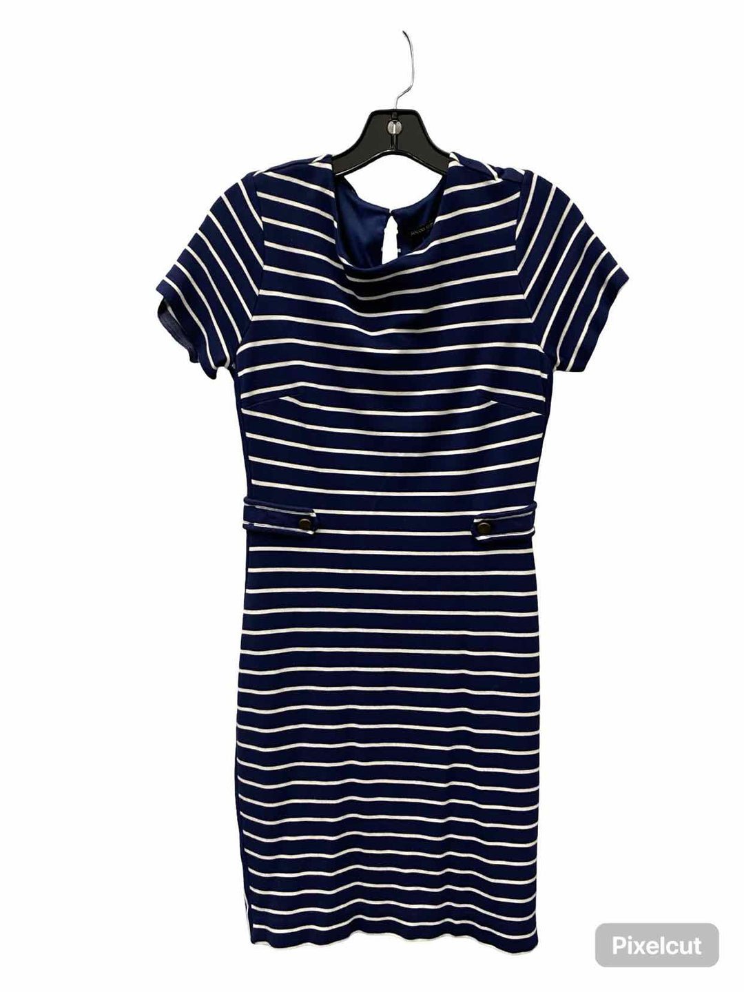 Banana Republic Size 4 Blue White Stripe Dress