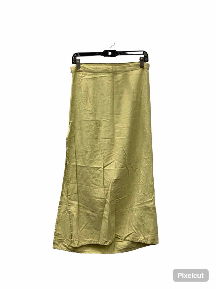 Pretty Lavish Size 8 light green Cotton & Linen blend Skirt