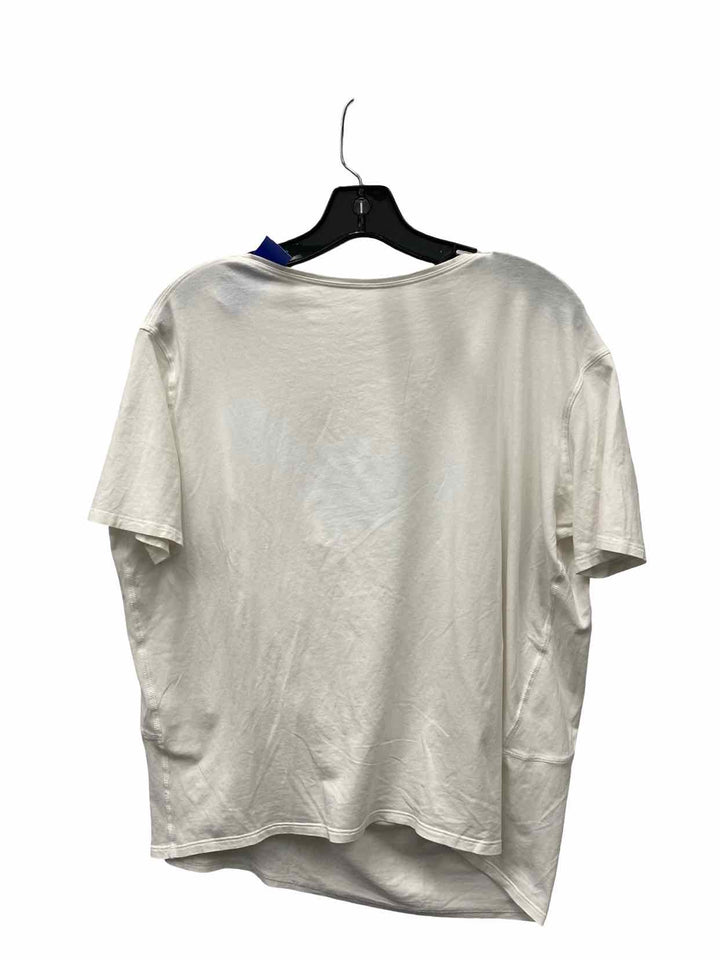 Lululemon Size 6 White Athletic Short Sleeve