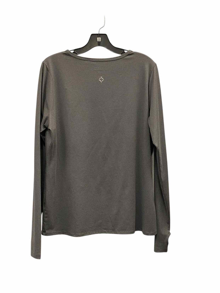 Stonewear Designs Size L Grey Stripe Athletic Long Sleeve