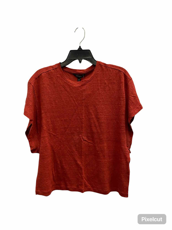 Banana Republic Size M Red 100% Linen Short Sleeve Shirts