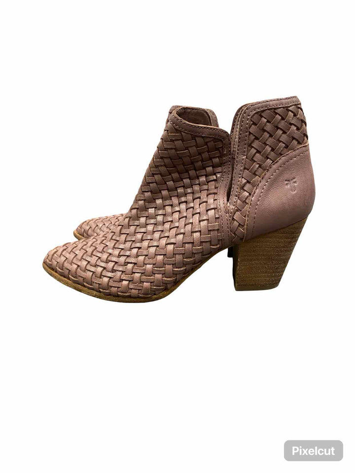 Frye Shoe Size 8.5 Pink Leather Boots(Ankle)