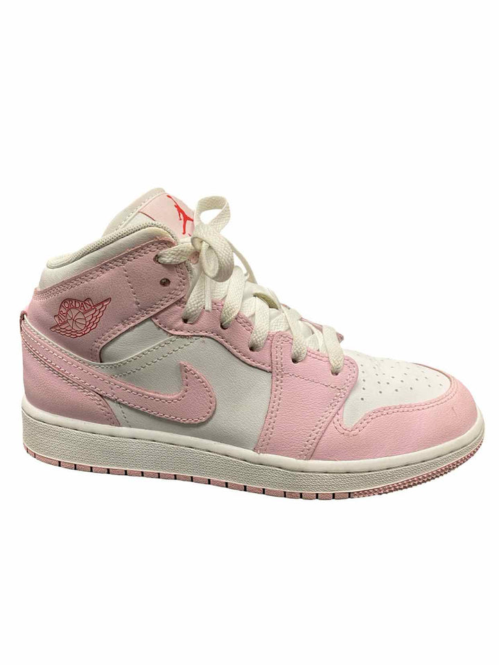 Nike Shoe Size 36.5 Pink Leather Air Jordan 1 Mid Sneakers