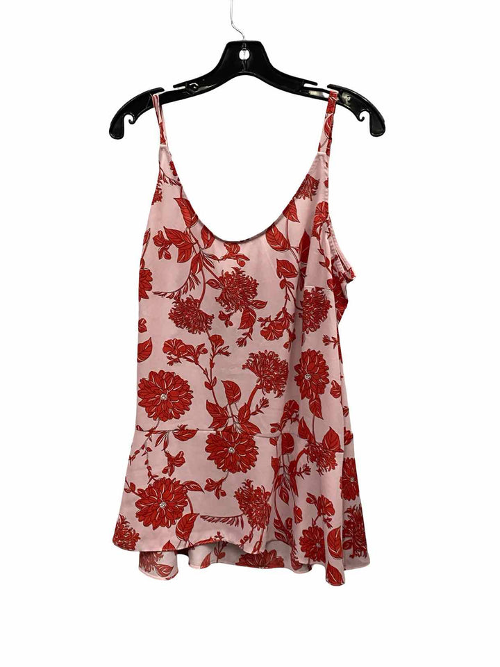 Cabi Size L Pink Floral Tank Top