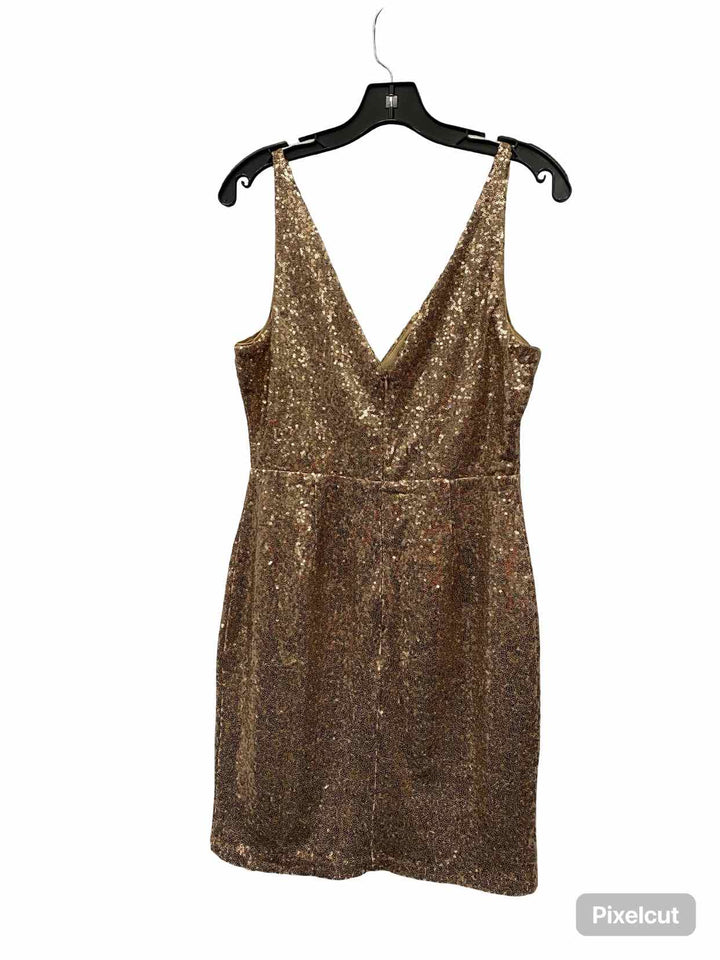 Lulus Size L Gold Sequin Dress