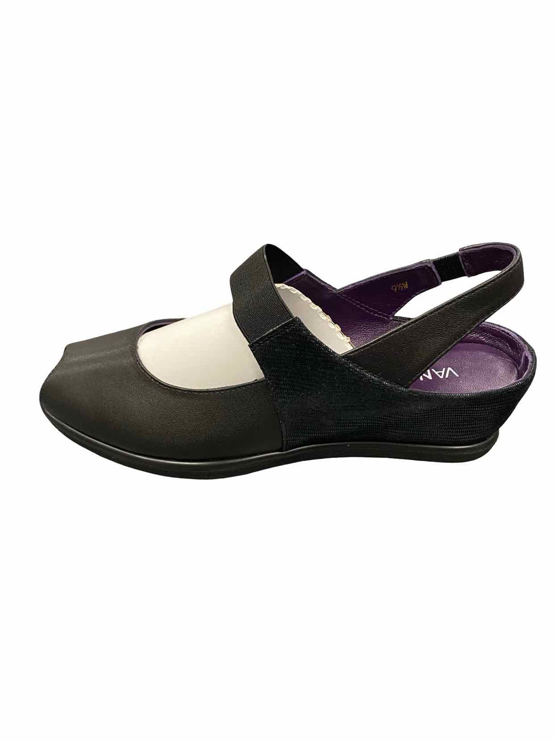 Vaneli Shoe Size 9.5 Black Purple Flats