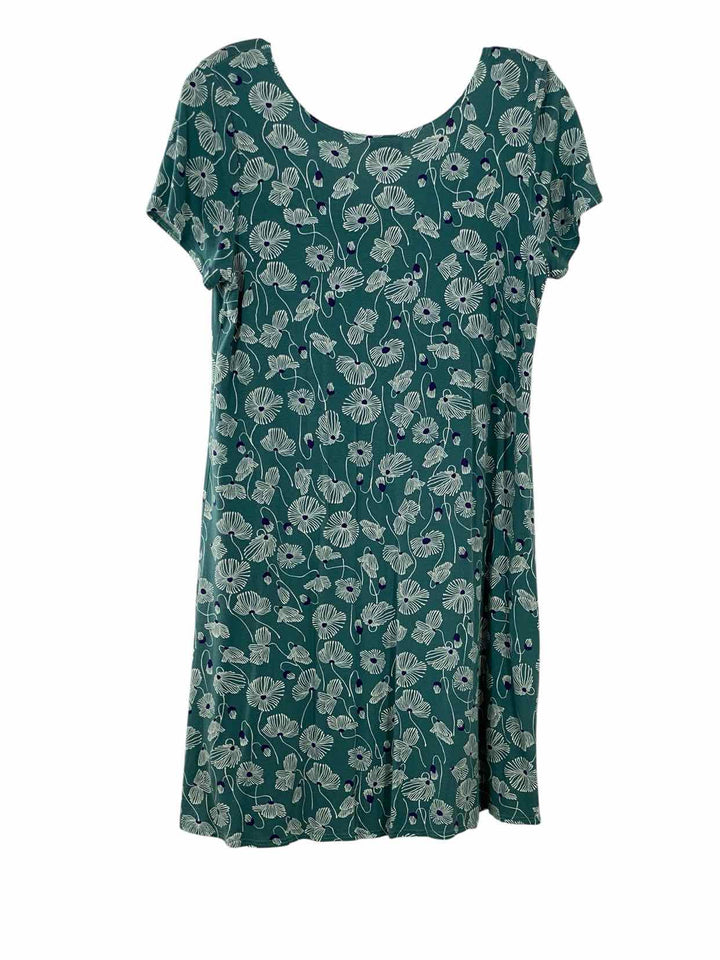 Salaam Size M Turquoise Floral Dress