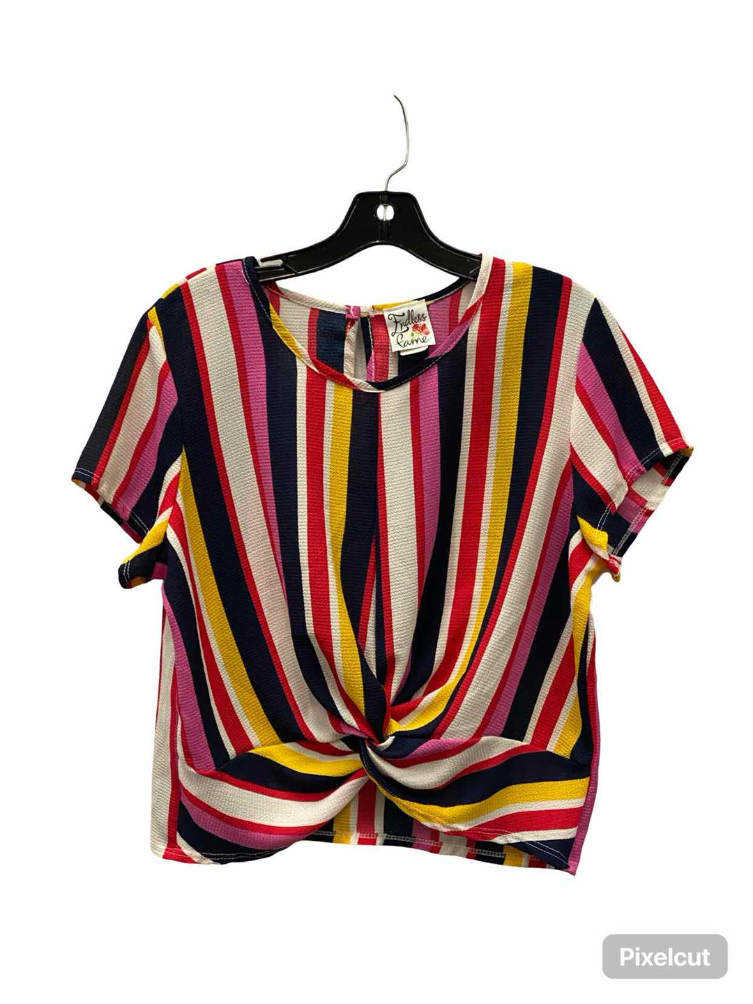 Endless Fame Size XL Multi-Color Striped Short Sleeve Shirts