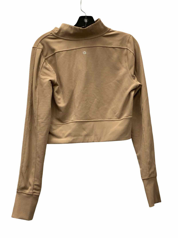 90 Degrees by Reflex Size L Beige Athletic Long Sleeve