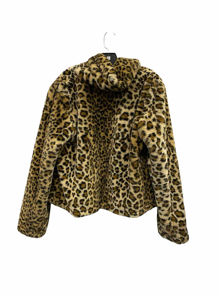 Wild Fable Size L Brown Cheetah Coat(short)